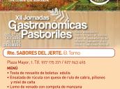 Menú especial XII Jornadas Gastronómicas Pastoriles